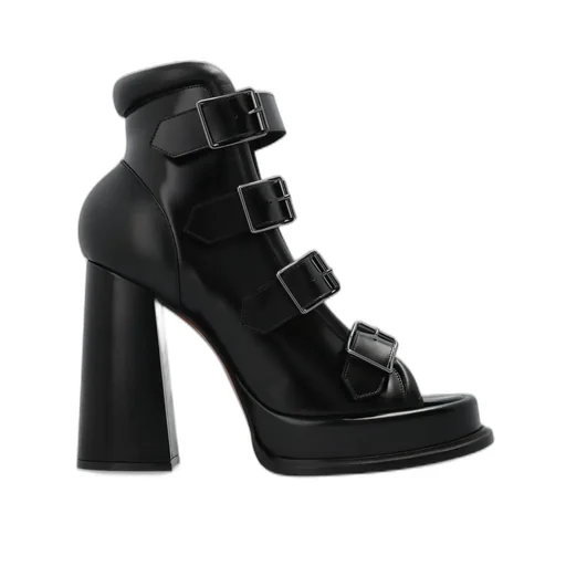 Caged Buckle Strap Sandals