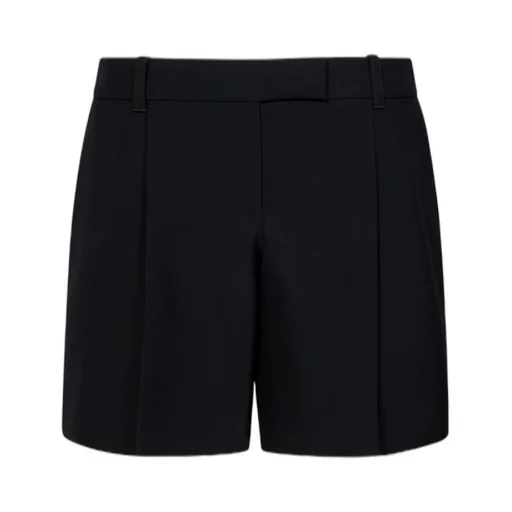 Pleat-Detailed High Waist Shorts