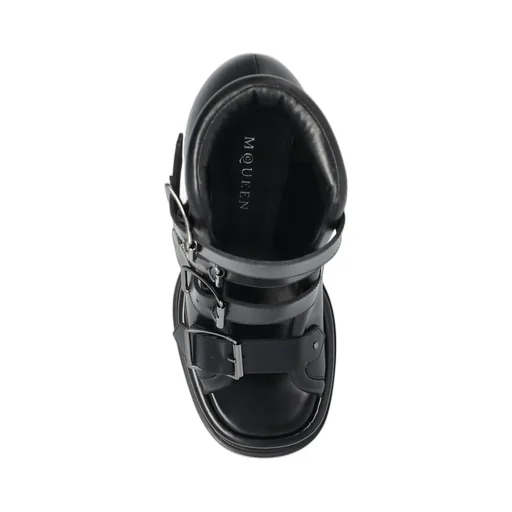 Caged Buckle Strap Sandals