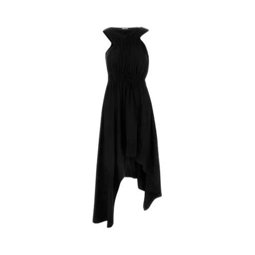 Asymmetric Gathered Dress