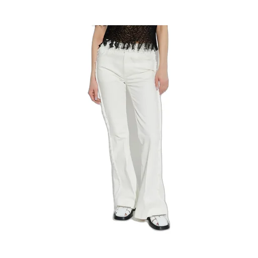 Raw Finish Flared Jeans
