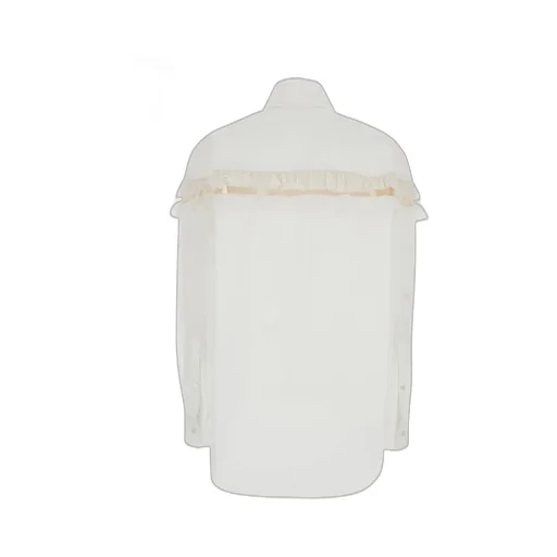 Slashed Creponne Detail Oversized Shirt