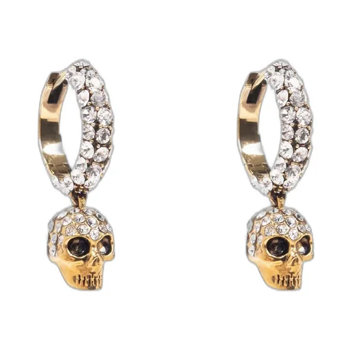 Skull Pendant Embellished Earrings