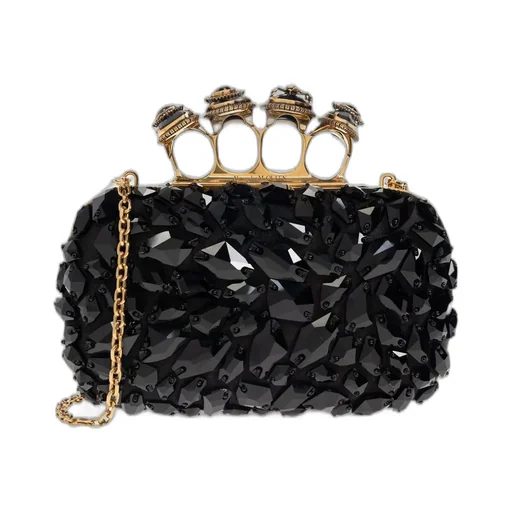 Spider Embellished Knuckle Clutch Bag