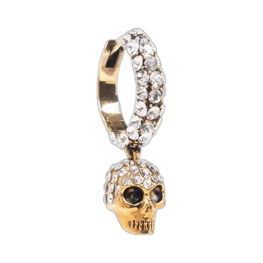 Skull Pendant Embellished Earrings