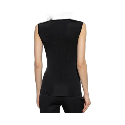 Logo Detailed Mesh Tank Top