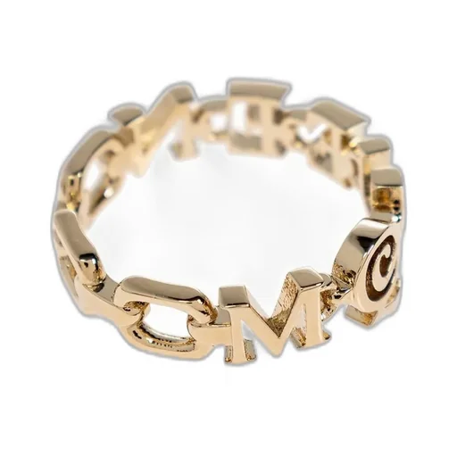 Logo Lettering Chain Ring