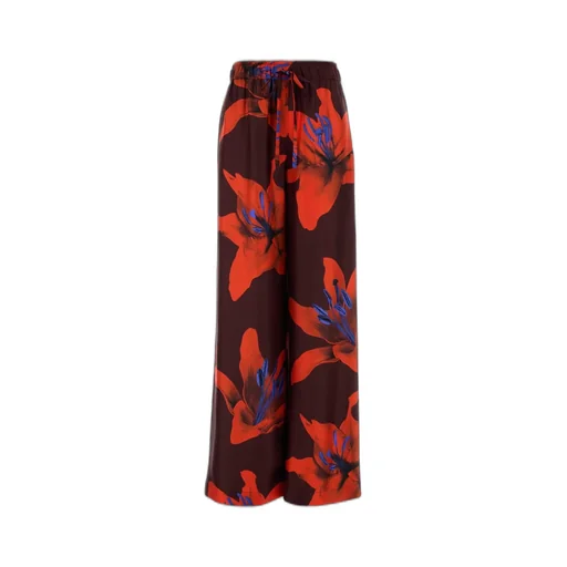 Floral Printed Wide-Leg Trousers