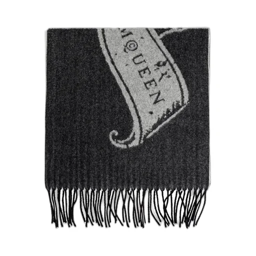 Logo Jacquard Fringed-Edge Scarf