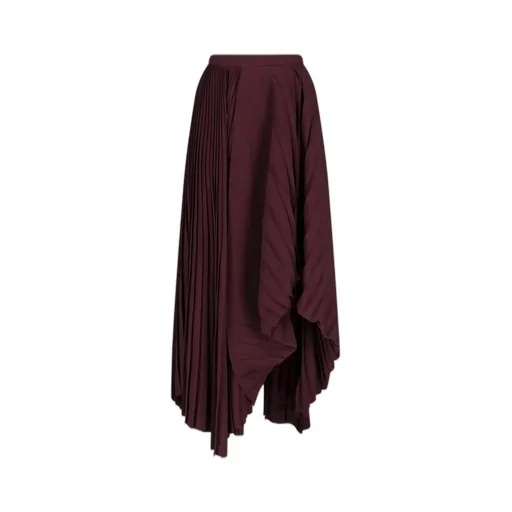 Asymmetric Pleated Skirt