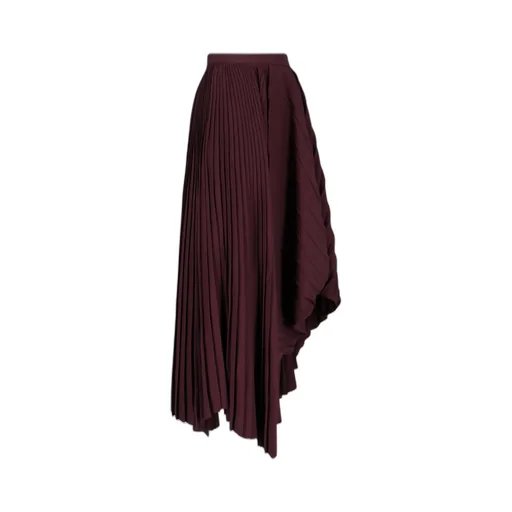 Asymmetric Pleated Skirt