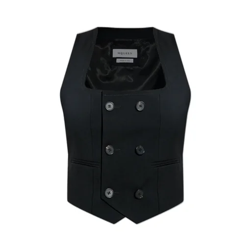 Double Breasted Square-Neck Vest
