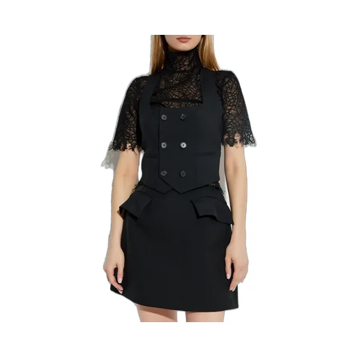 Double Breasted Square-Neck Vest