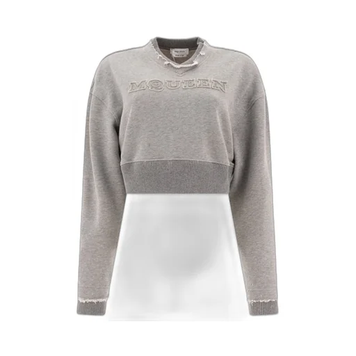 Logo Detailed Cropped Sweatshirt