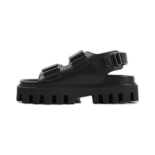 Chunky-Sole Touch Strap Sandals
