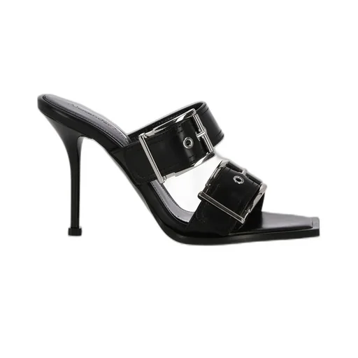 Buckle Detailed Heeled Sandals
