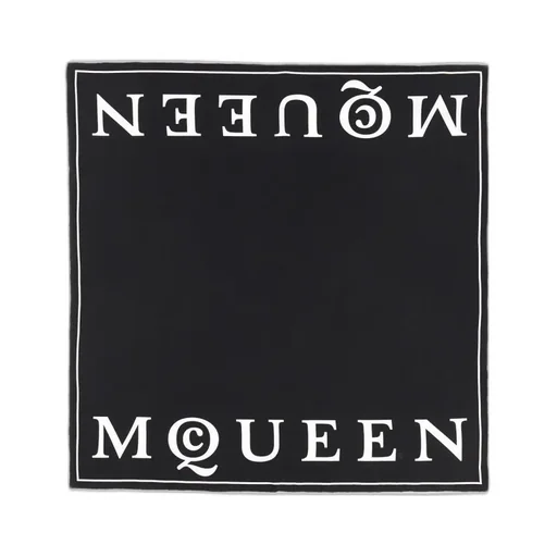 Logo-Printed Finished Edge Scarf