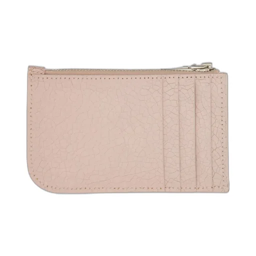 Cracked-Effect Zipped Cardholder