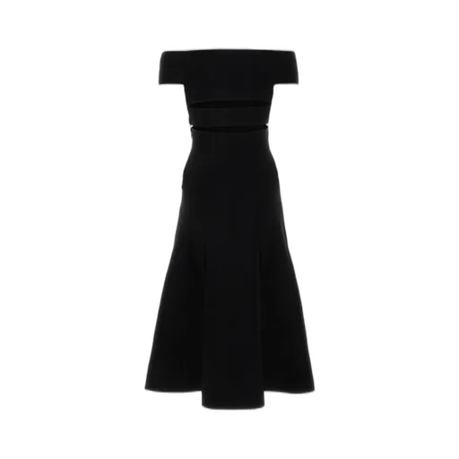 Off-Shoulder A-Line Midi Dress