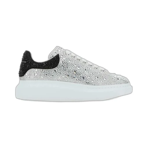 Oversized Embellished Lace-Up Sneakers