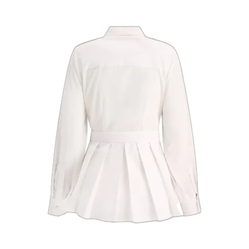 Pleated Long-Sleeved Shirt