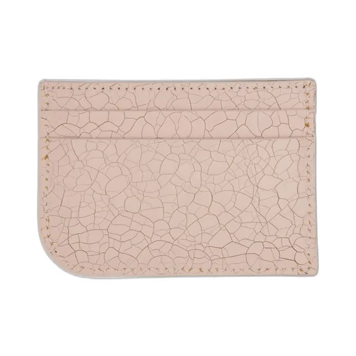 Cracked-Effect Logo Plaque Cardholder