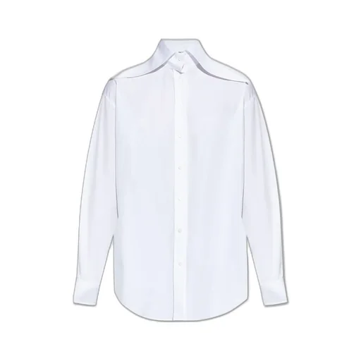 Long Sleeved Buttoned Poplin Shirt