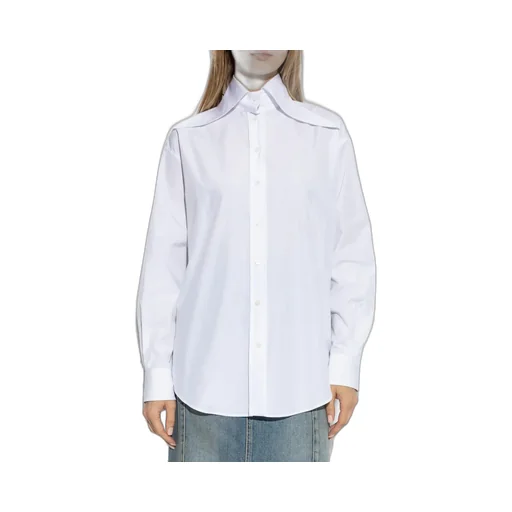 Long Sleeved Buttoned Poplin Shirt