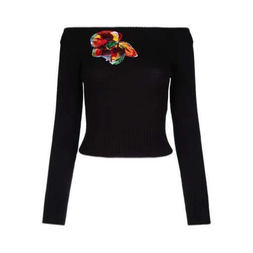 Off-Shoulder Knit Sweater