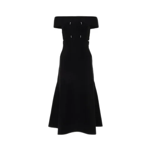 Off-Shoulder A-Line Midi Dress