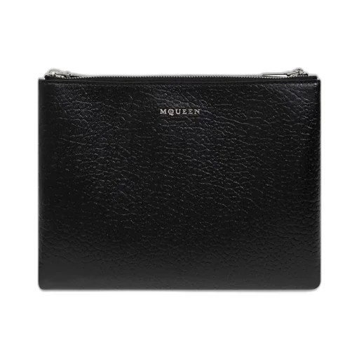 Logo Lettering Zipped Clutch Bag