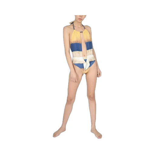 Tie Dye Print Halterneck Swimsuit