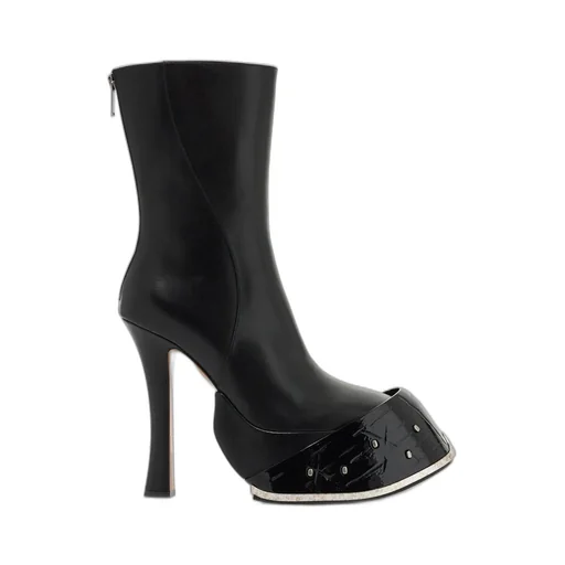 Hoof Zip-Detailed Platform Boots