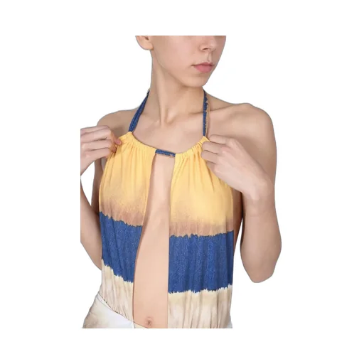 Tie Dye Print Halterneck Swimsuit