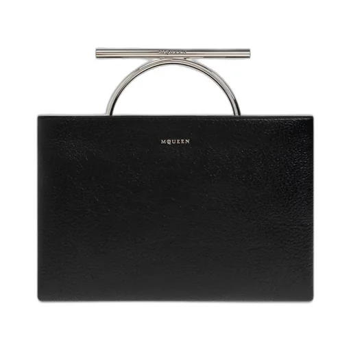 Cross-Bar Logo Lettering Clutch Bag