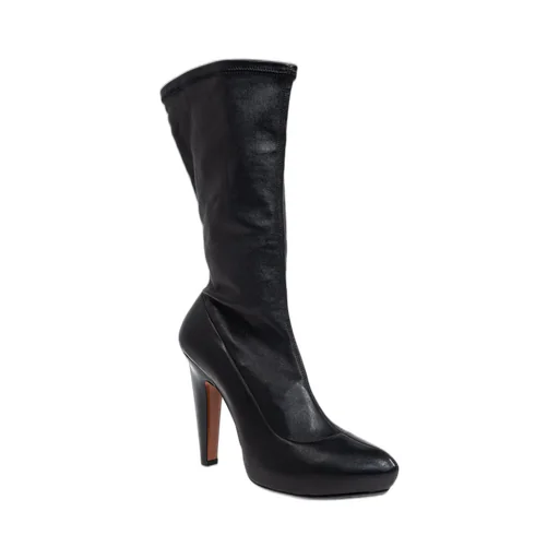 Pointed-Toe Platform Boots