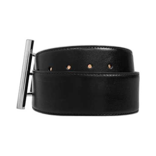 T-Bar Buckled Logo Engraved Belt