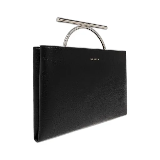 Cross-Bar Logo Lettering Clutch Bag