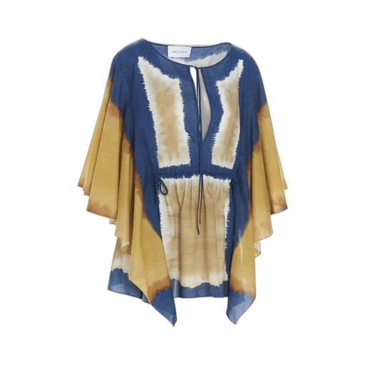 Wide Sleeve Tie-Dye Tunic Dress