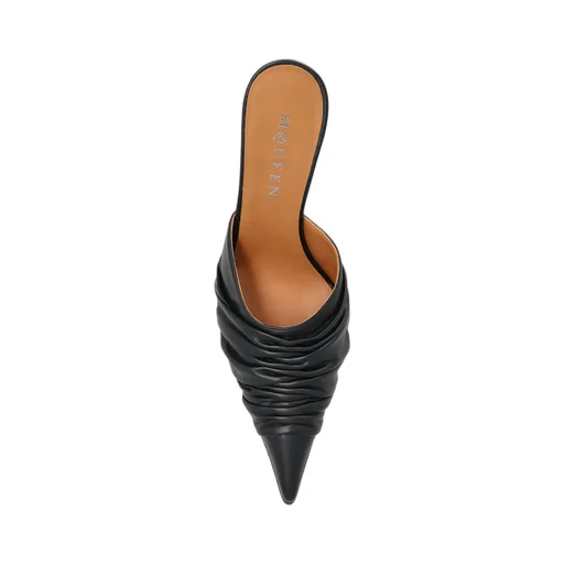 Birdee Ruched Pointed-Toe Mules