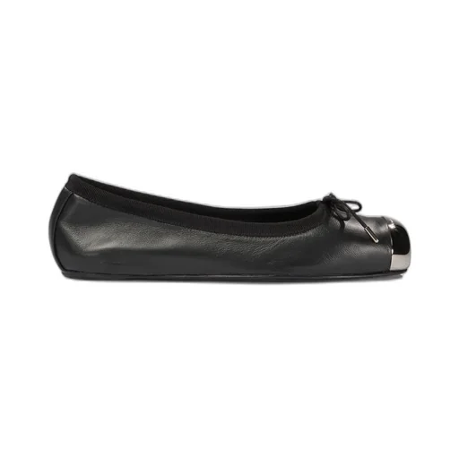 Punk Bow-Detailed Ballet Flats