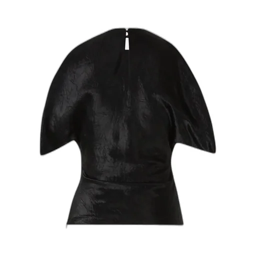 Draped Crewneck Armhole Top