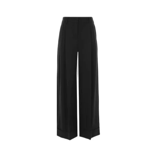 Wide-Leg Cuffed Pants