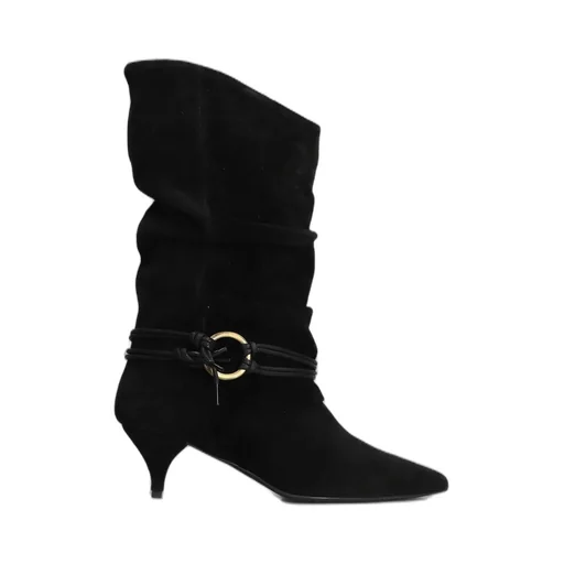 Pointed Toe Ruched Ankle Boots
