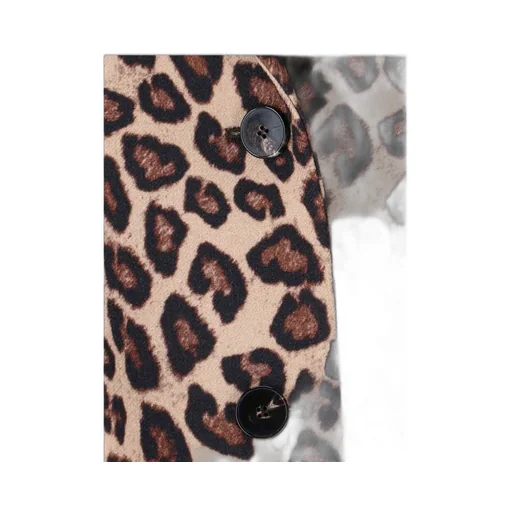 Printed Long Sleeved Single-Breasted Blazer