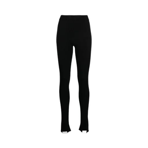 Ribbed Slim Flared Pants