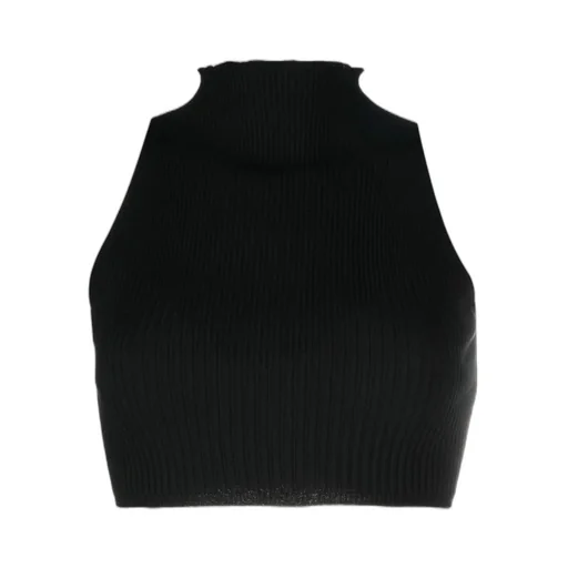Ribbed Sleeveless Cropped Top