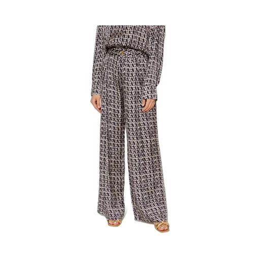 Geometric Pattern Wide-Leg Pants