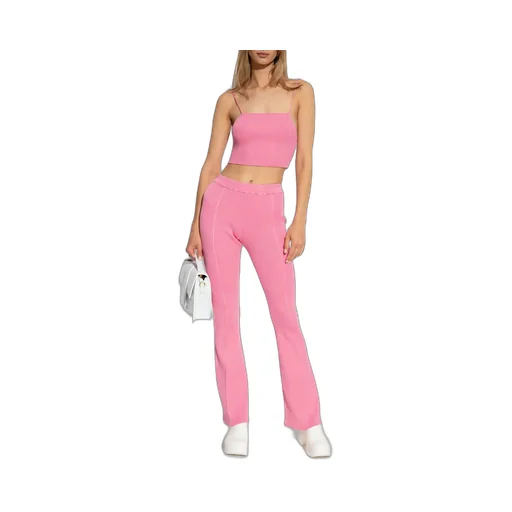 Ribbed Flare Knit Pants