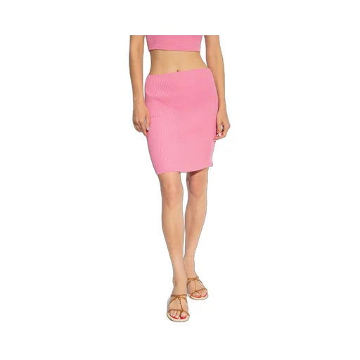 Ribbed Knit Midi Skirt